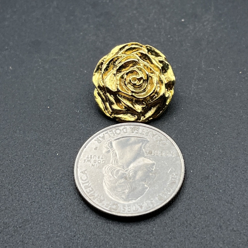 Mother’s Day Rose Gold Tone Flower Lapel Hat Pin - Picture 2 of 3